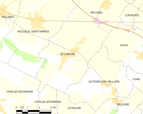 Detailkaart van de gemeente