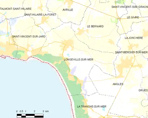 Detailkaart van de gemeente