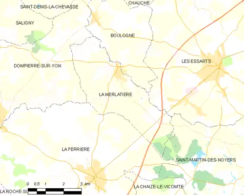 Detailkaart van de gemeente