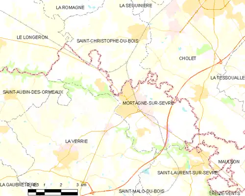 Detailkaart van de gemeente