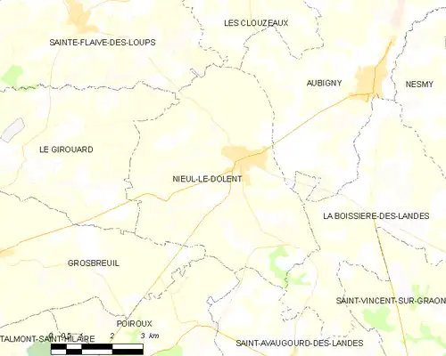 Detailkaart van de gemeente