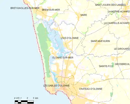 Detailkaart van de gemeente