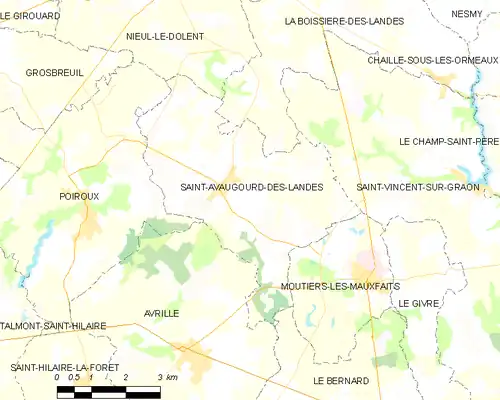 Detailkaart van de gemeente