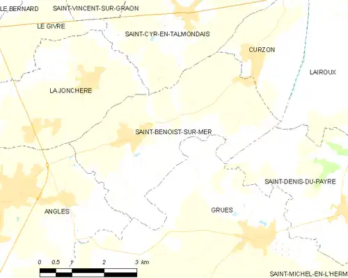Detailkaart van de gemeente