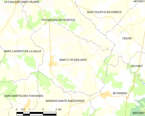 Detailkaart van de gemeente