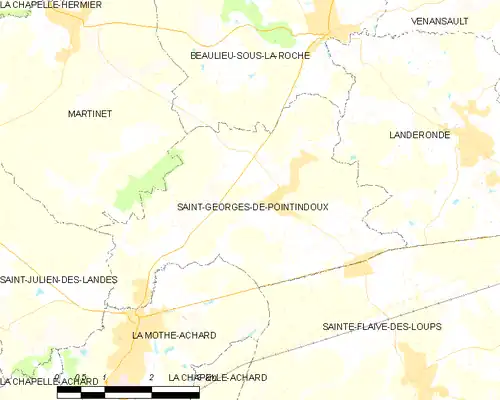 Detailkaart van de gemeente