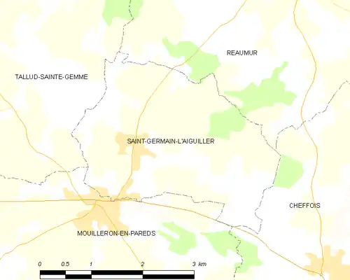 Detailkaart van de gemeente