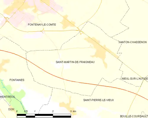 Detailkaart van de gemeente