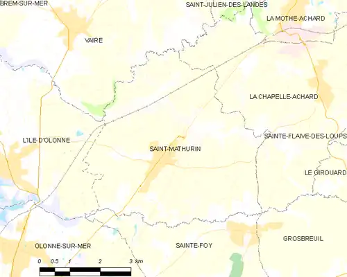 Detailkaart van de gemeente