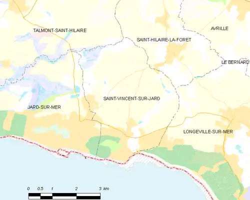 Detailkaart van de gemeente