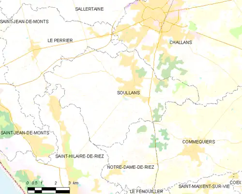 Detailkaart van de gemeente