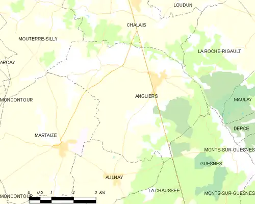 Detailkaart van de gemeente