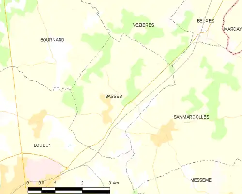 Detailkaart van de gemeente