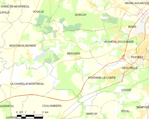 Detailkaart van de gemeente