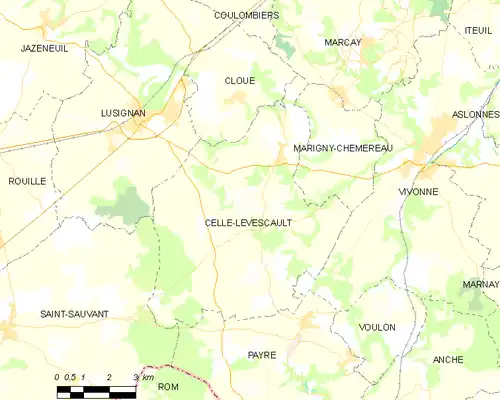 Detailkaart van de gemeente