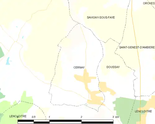 Detailkaart van de gemeente