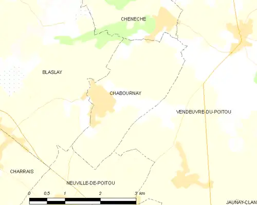 Detailkaart van de gemeente