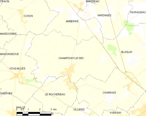 Detailkaart van de gemeente