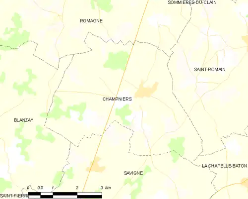 Detailkaart van de gemeente