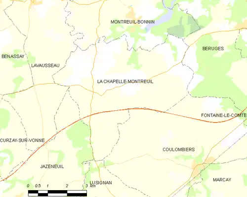 Detailkaart van de gemeente