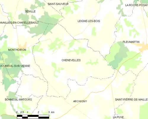 Detailkaart van de gemeente