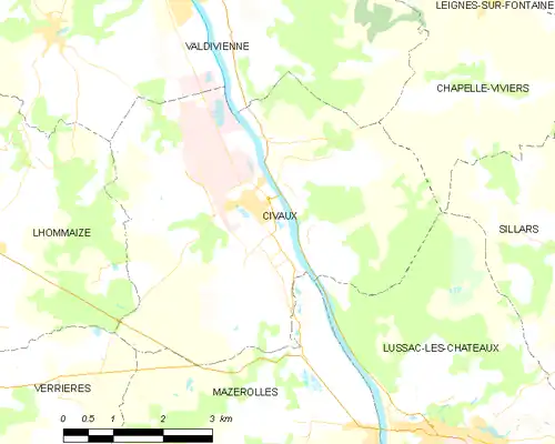 Detailkaart van de gemeente