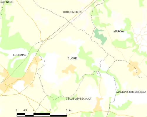 Detailkaart van de gemeente