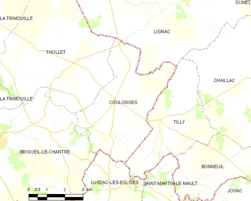 Detailkaart van de gemeente