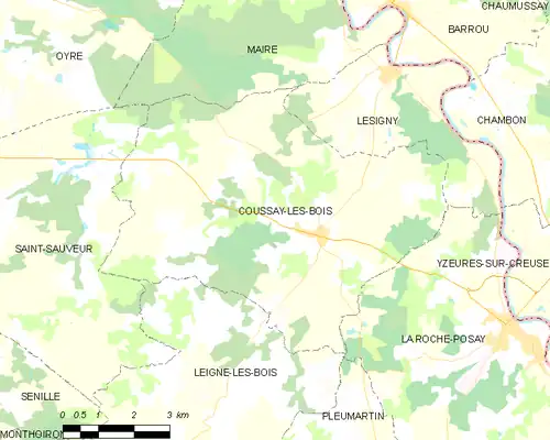 Detailkaart van de gemeente