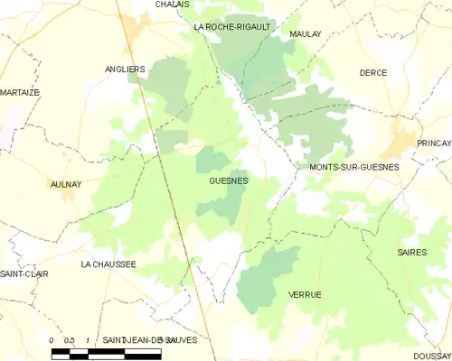 Detailkaart van de gemeente