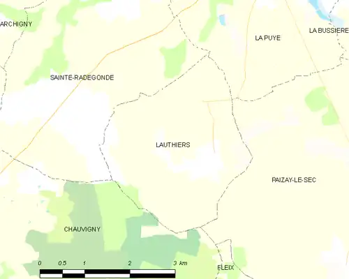 Detailkaart van de gemeente