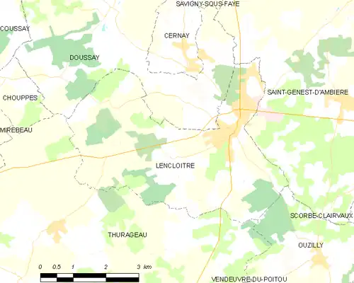 Detailkaart van de gemeente