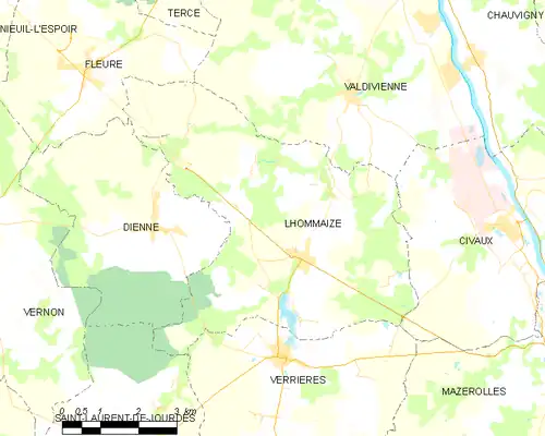 Detailkaart van de gemeente