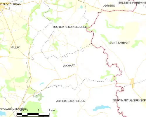 Detailkaart van de gemeente