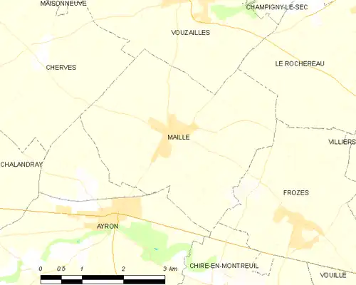 Detailkaart van de gemeente