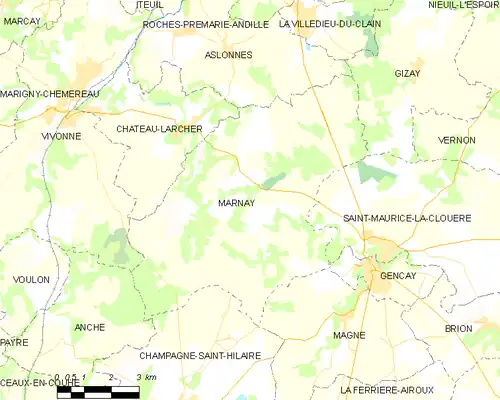 Detailkaart van de gemeente