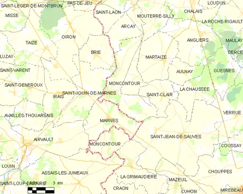 Detailkaart van de gemeente