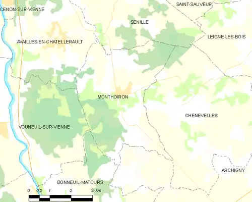 Detailkaart van de gemeente