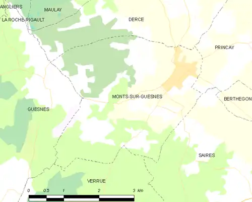 Detailkaart van de gemeente