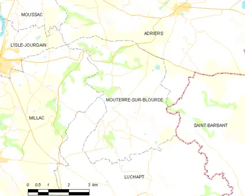 Detailkaart van de gemeente