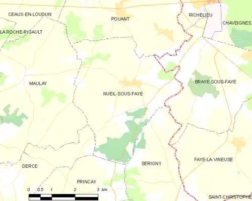 Detailkaart van de gemeente