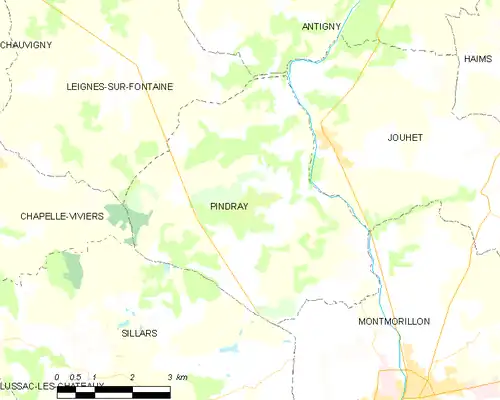 Detailkaart van de gemeente