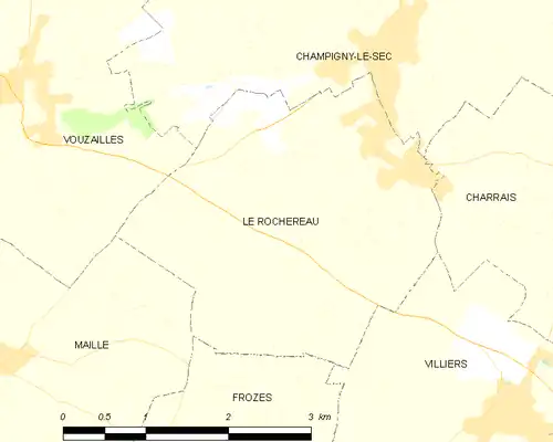 Detailkaart van de gemeente