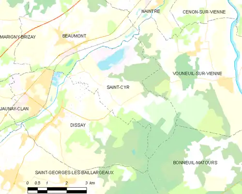 Detailkaart van de gemeente