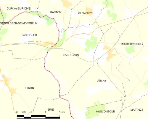 Detailkaart van de gemeente