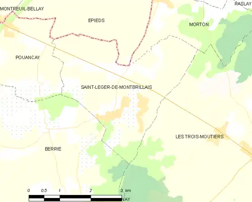 Detailkaart van de gemeente