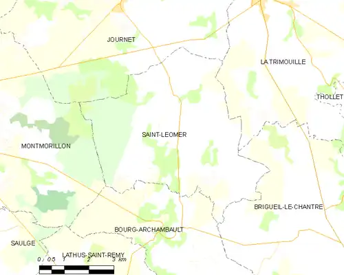 Detailkaart van de gemeente