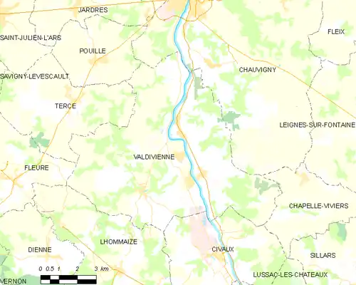 Detailkaart van de gemeente