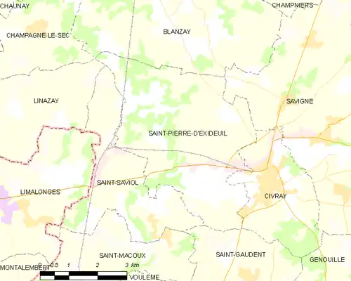 Detailkaart van de gemeente