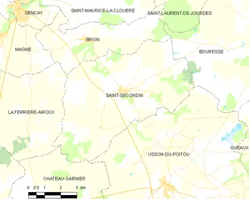 Detailkaart van de gemeente